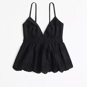 Abercrombie & Fitch Eyelet Bow Back Top